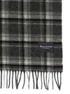 Marc O'polo Checked Fringed Scarf In Gray