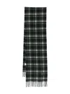 Marc O'polo Checked Fringed Scarf In Black