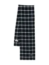 Marc O'polo Checked-pattern Scarf In Blue