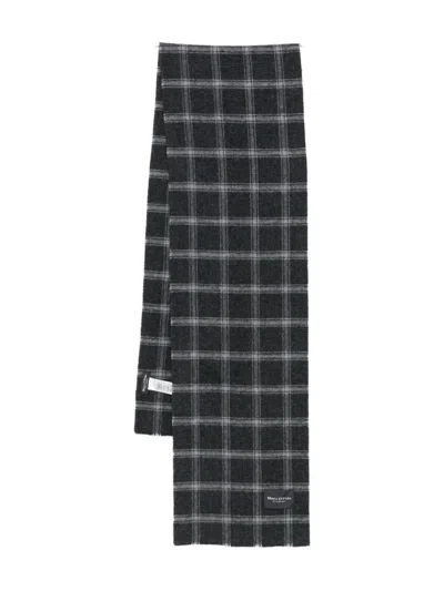 Marc O'polo Checked Scarf In Black