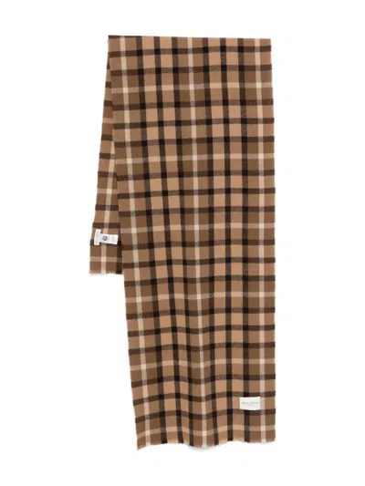 Marc O'polo Checked Scarf In Brown