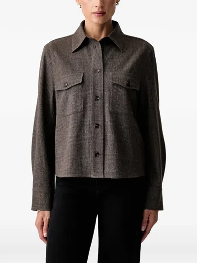 Marc O'polo Check-pattern Button-up Shirt In Gray