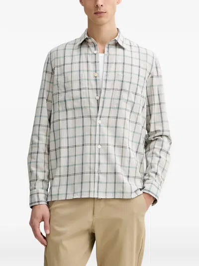 Marc O'polo Check-pattern Shirt In White