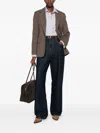 Marc O'polo Check-pattern Single-breasted Blazer In Brown