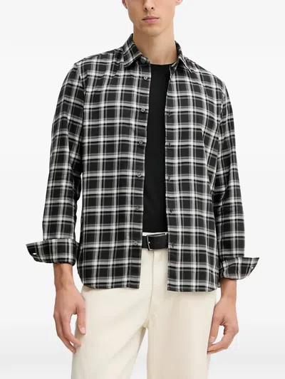 Marc O'polo Check-patterned Shirt In Black