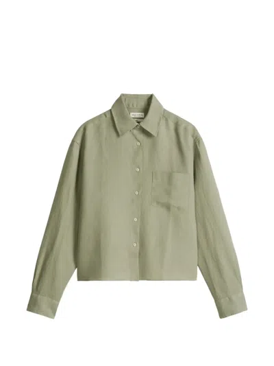 Marc O'polo Chest-pocket Long-sleeve Shirt In Green
