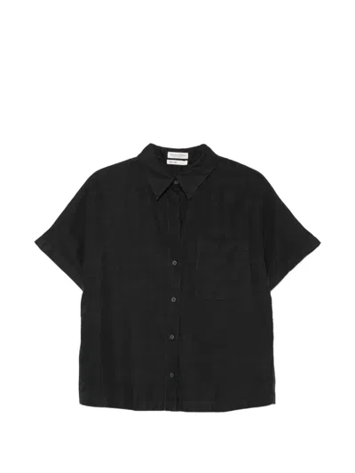 Marc O'polo Chest-pocket Short-sleeve Shirt In Black