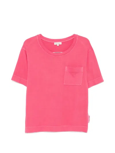 Marc O'polo Chest-pocket Short-sleeves T-shirt In Pink