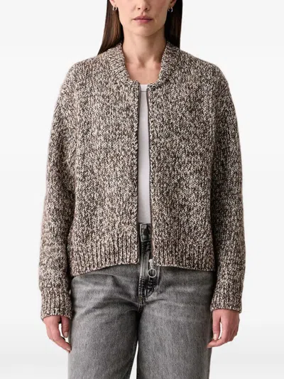 Marc O'polo Chunky-knit Zip-up Cardigan In Brown
