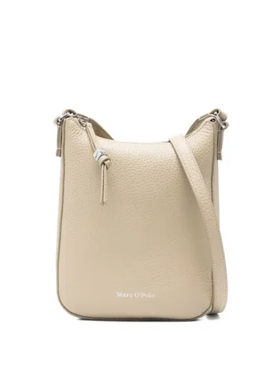 Marc O'polo Cilly Leather Cross Body Bag In Neutral