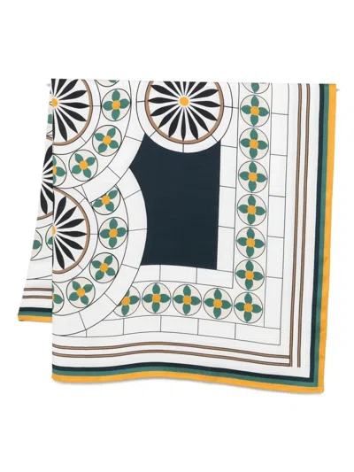 Marc O'polo Circular Floral Motif Scarf In Multi