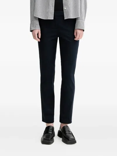 Marc O'polo Concealed-fastening Straight Trousers In Blue
