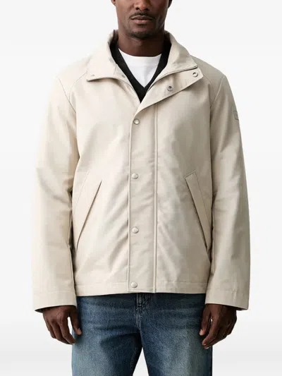 Marc O'polo Concealed-fastening Raglan-sleeve Jacket In White