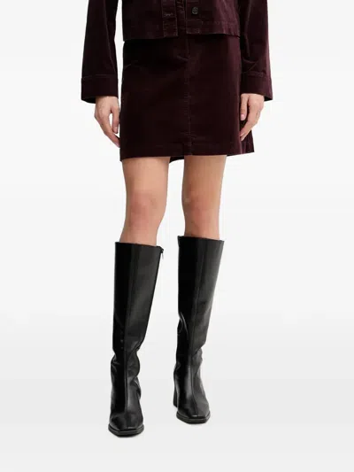 Marc O'polo Corduroy A-line Mini Skirt In Red
