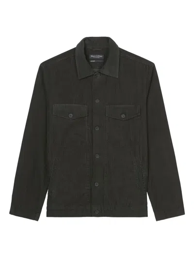Marc O'polo Corduroy Button-up Overshirt In Gray