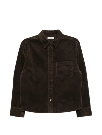 Marc O'polo Corduroy Chest-pocket Shirt In Brown