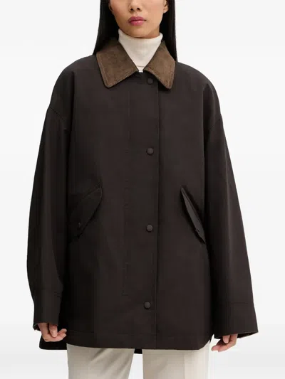 Marc O'polo Corduroy-collar Jacket In Brown