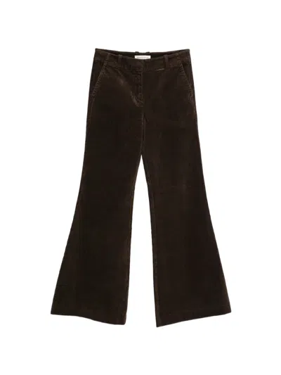 Marc O'polo Corduroy Flared Trousers In Brown
