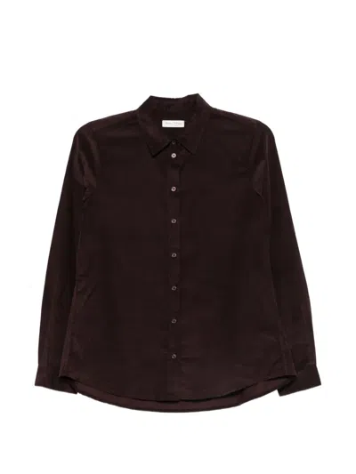 Marc O'polo Corduroy Long-sleeve Shirt In Brown