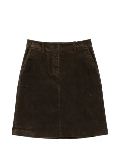 Marc O'polo Corduroy Midi Mini Skirt In Brown