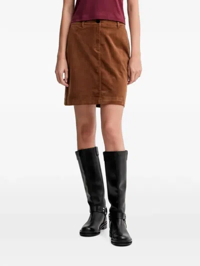 Marc O'polo Corduroy Mini Skirt In Brown