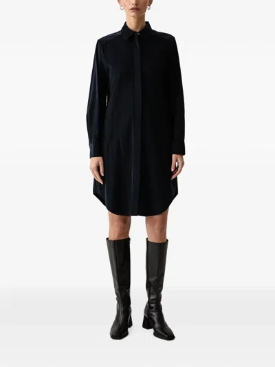 Marc O'polo Corduroy Shirt Mini Dress In Blue