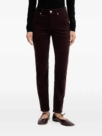 Marc O'polo Corduroy Slim Trousers In Purple