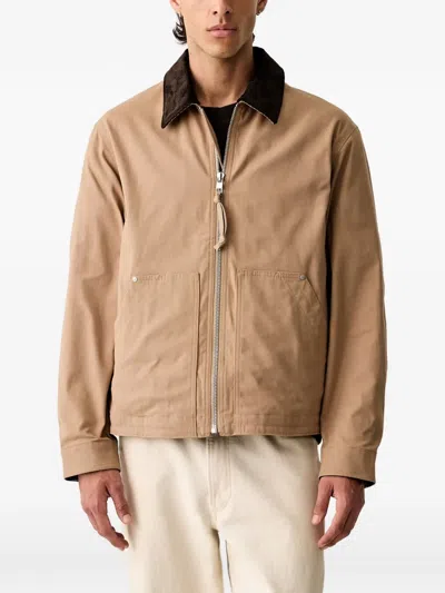 Marc O'polo Corduroy-collar Zip-up Jacket In Multi