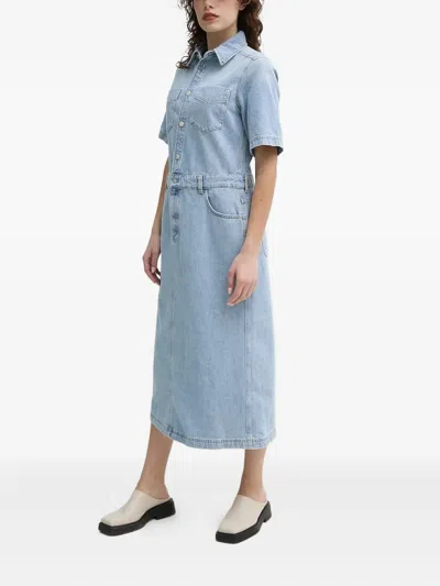 Marc O'polo Cotton Shirt Dress In Blue