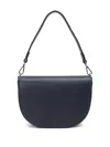 Marc O'polo Crescent-shaped Leather Shoulder Bag In Blue