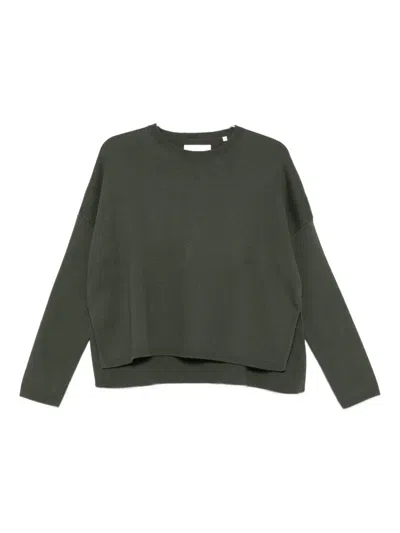 Marc O'polo Crew-neck Ribbed Sweater In Green