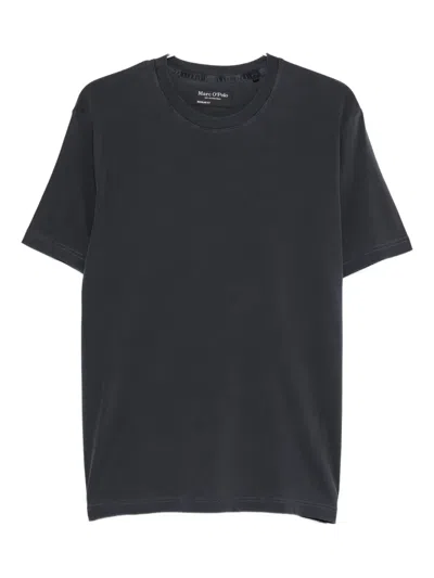 Marc O'polo Crew-neck Short-sleeve T-shirt In Blue