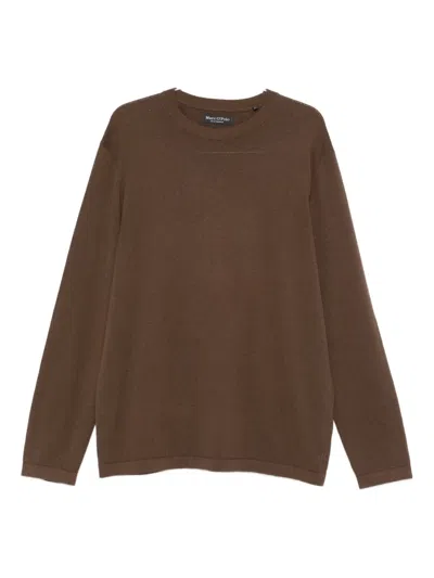 Marc O'polo Crew Neck Sweater In Brown