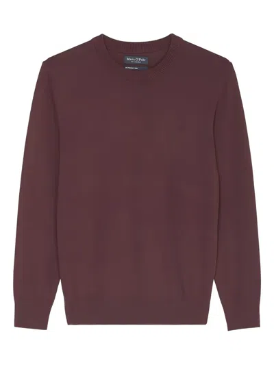 Marc O'polo Crew-neck Sweater In Burgundy