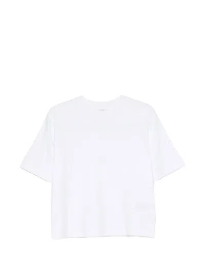 Marc O'polo Crew-neck Logo-patch T-shirt In White