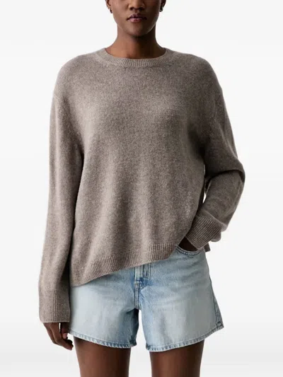 Marc O'polo Crew-neck Long-sleeve Sweater In Brown