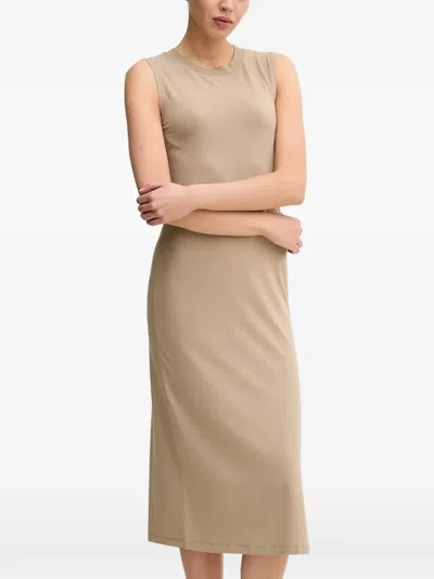 Marc O'polo Crew-neck Sleeveless Dress In Neutral