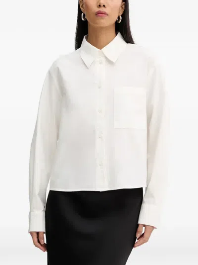 Marc O'polo Cropped Shirt In White