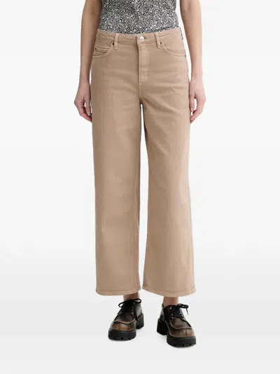 Marc O'polo Cropped Wide-leg Jeans In Neutral