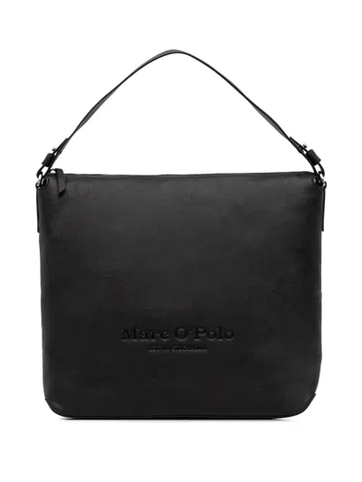 Marc O'polo Debossed-logo Tote Bag In Black