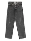 Marc O'polo Distressed Straight Jeans In Gray
