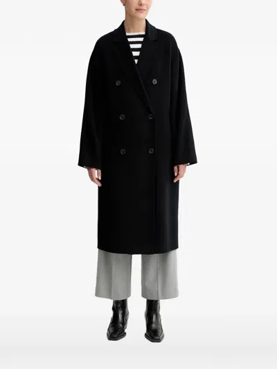 Marc O'polo Double-breasted Coat In Black