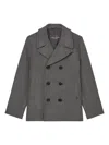 Marc O'polo Double-breasted Peacoat In Gray