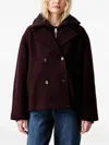 DOUBLE-BREASTED LONG-SLEEVE PEACOAT