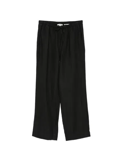 Marc O'polo Drawstring Elasticated-waistband Trousers In Black