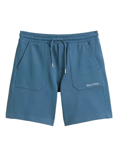 Marc O'polo Drawstring Pocketed Shorts In Blue