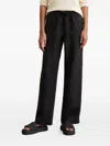Marc O'polo Drawstring Tapered Trousers In Black