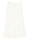 Marc O'polo Drawstring Wide-leg Trousers In White