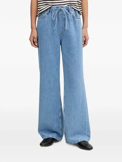 Marc O'polo Drawstring Wide-leg Jeans In Animal Print