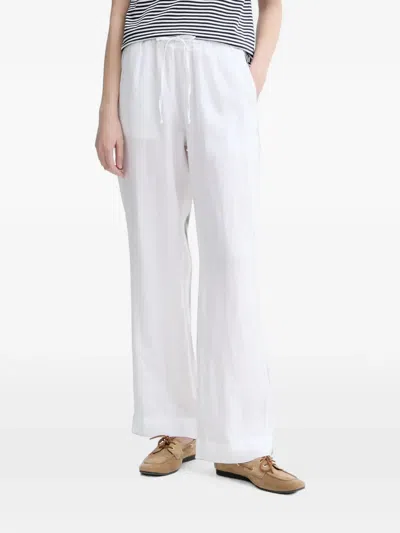 Marc O'polo Drawstring Wide-leg Trousers In White